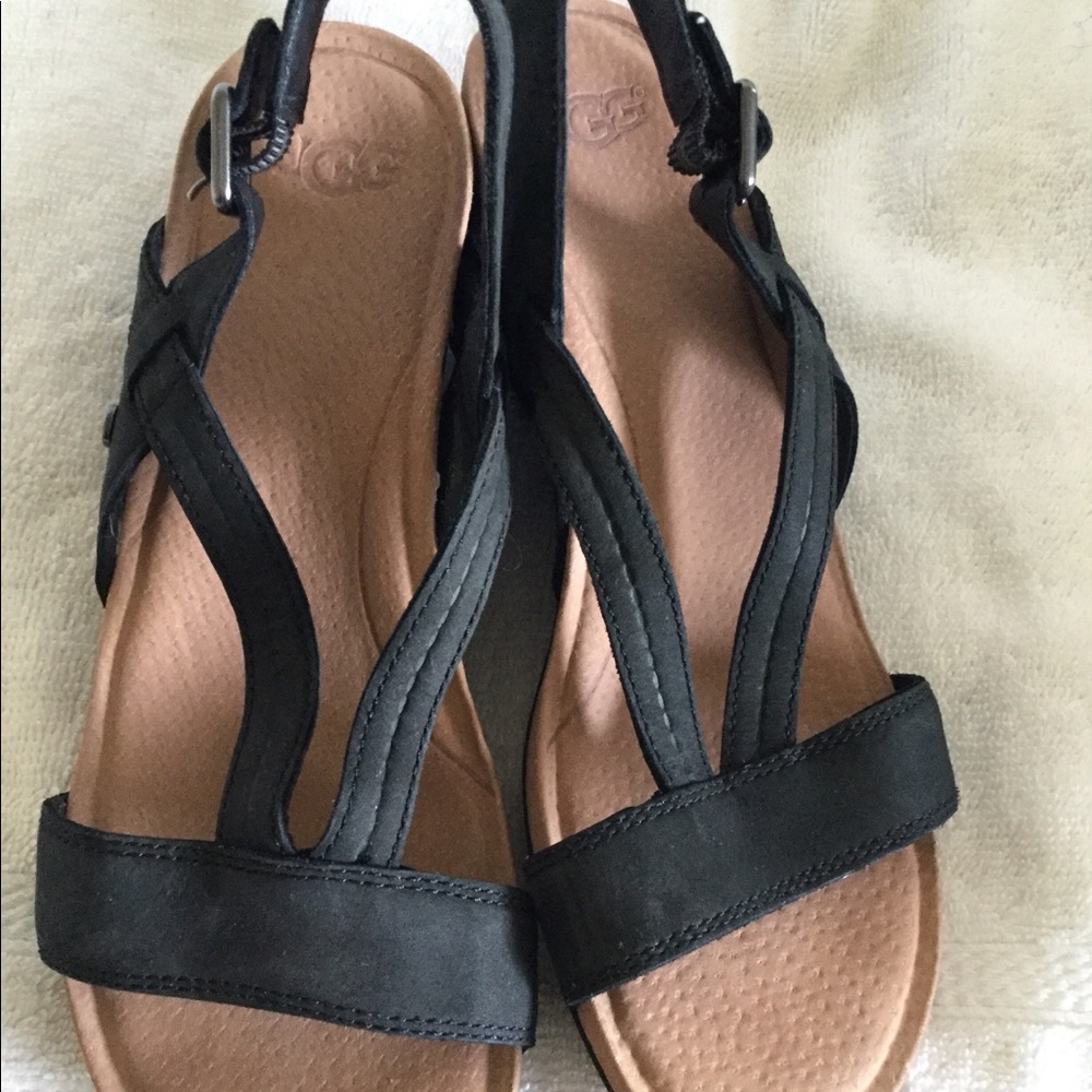 Ugg Melissa suede leather wedge sandals size 5.5